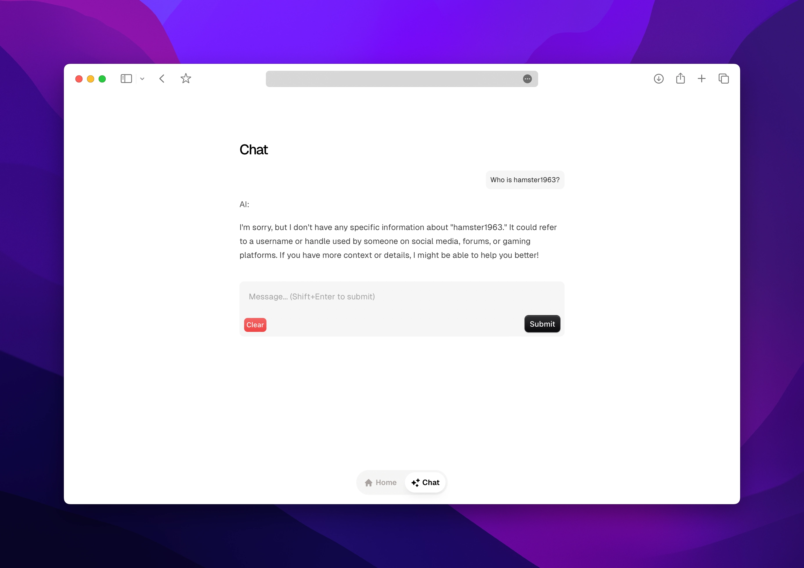 Chat screenshot